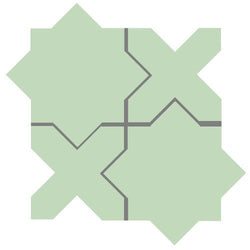 Mission Arabesque Aqua Cement Tile - Avente Tile