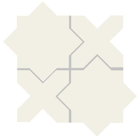 Mission Arabesque Aragon Blanc Cement Tile - Avente Tile