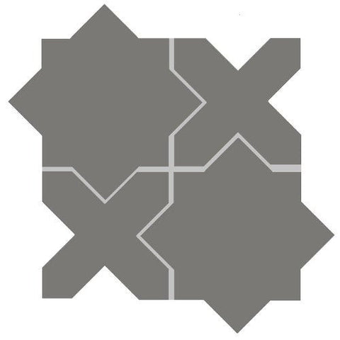 Mission Arabesque Aragon Charcoal Cement Tile - Avente Tile