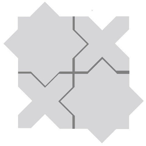 Mission Arabesque Aragon Gray Cement Tile - Avente Tile