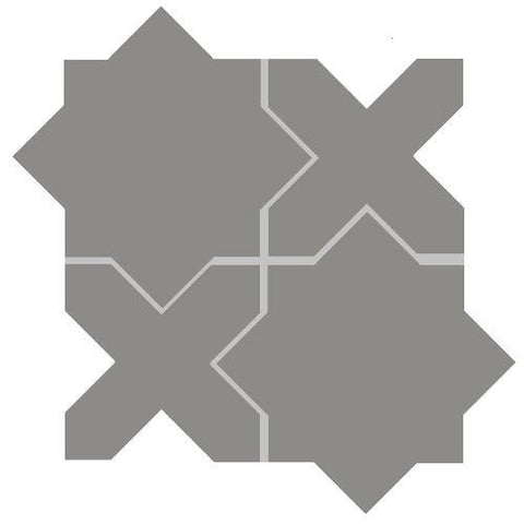 Mission Arabesque Aragon Natural Gray Cement Tile - Avente Tile