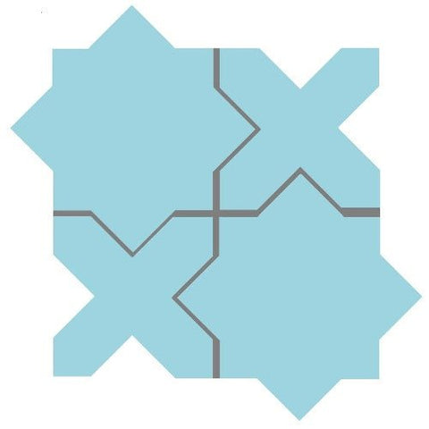 Mission Arabesque Azul Caribe Cement Tile - Avente Tile
