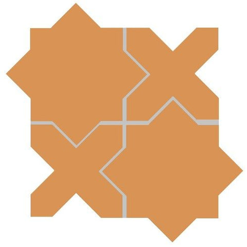 Mission Arabesque Caramel Cement Tile - Avente Tile