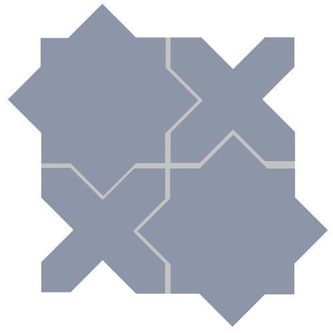 Mission Arabesque French Blue Cement Tile - Avente Tile