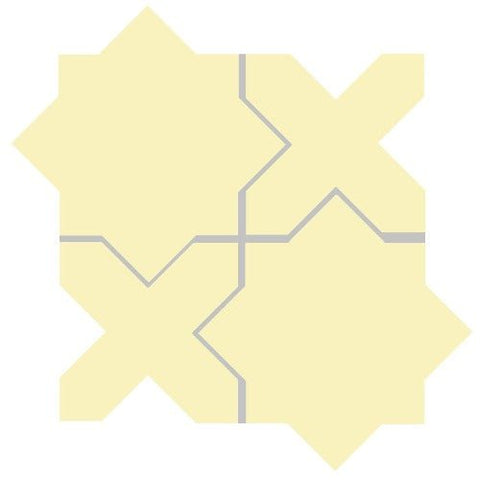 Mission Arabesque Jaune Clair Cement Tile - Avente Tile