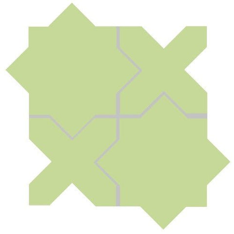 Mission Arabesque Verde Caribe Cement Tile - Avente Tile