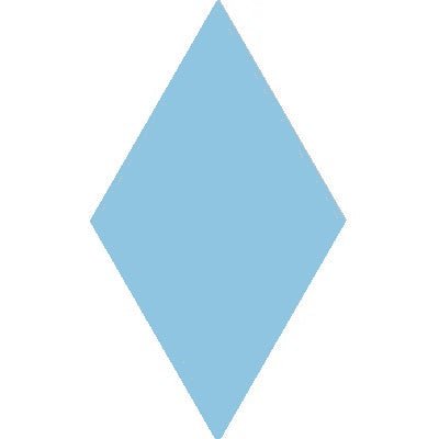 Mission Azul Caribe 4"x8" Diamond Encaustic Cement Tile - Avente Tile