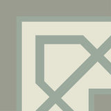 Mission Big Chippendale Border Gris and Sage 8"x8" Encaustic Cement Tile - Avente Tile