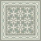 Mission Big Chippendale Border Gris and Sage 8"x8" Encaustic Cement Tile - Avente Tile