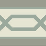 Mission Big Chippendale Border Gris and Sage 8"x8" Encaustic Cement Tile - Avente Tile