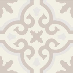 Mission Bocassio Cafe and Clam 6"x6" Encaustic Cement Tile - Avente Tile