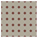 Mission Cafe Octagon Encaustic Cement Tile 8"x8" - Avente Tile