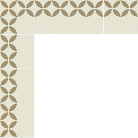 Mission Circles Border 8"x8" Encaustic Cement Tile - Avente Tile