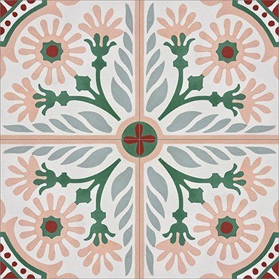 Mission Giverny Original 8"x8" Encaustic Cement Tile - Avente Tile