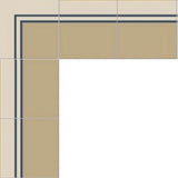 Mission Striped Border Cement Tile 8"x8" Sonata Colorway - Avente Tile