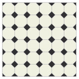 Mission White Octagon Encaustic Cement Tile 8"x8" - Avente Tile