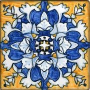 Spanish Cadiz Hand Painted Ceramic Tile - Avente Tile