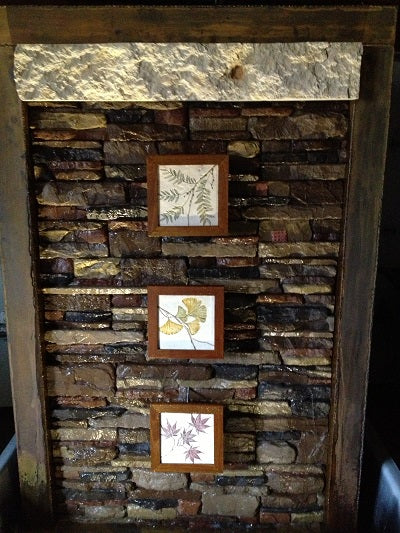 Large Leaf Imprint Tiles Accent Water Feature