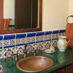 Barcelona Tiles Adds Depth to Bathroom Backsplash