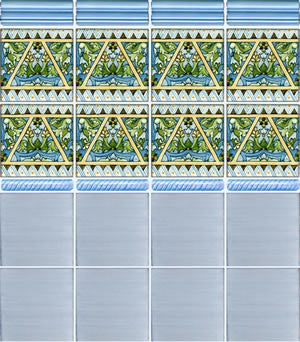 Burgos Spanish Ceramic Tile in Blue