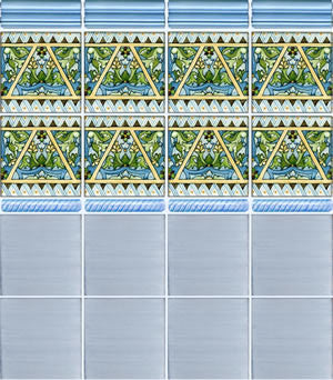 Burgos Spanish Ceramic Tile in Blue