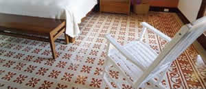 Cement Tile Adds Warmth to Bedroom Design