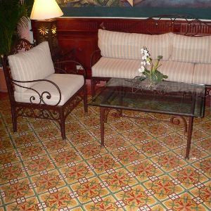 Cement Tile Brings Warmth, Coziness to Sitting Area