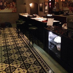 Cement Tile Provides Traditional Look with Fresh Colors for French Bistro