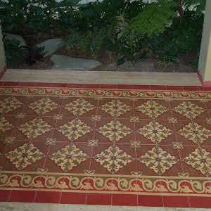 Cement Tile Walkway