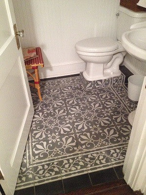 Cuban Tiles Make a Perfect Powder Room