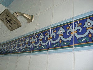 Plain and Patterned Spanish Tiles Make This Steam Shower Sizzle