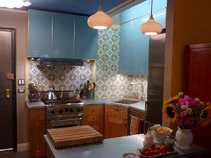 Romana Cement Tile Makes for Eye-Popping Backsplash