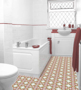 Sofia Cement Tile Refines Bathroom's Elegance
