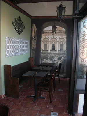 Spanish Tiles Create Cuban Cafe Ambiance