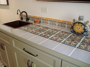 Spanish Tiles Make a Unique Counter