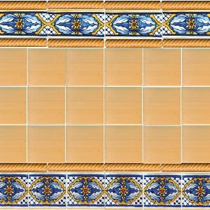 Spanish Valencia Tile with Yellow