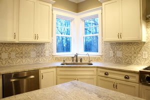 Hip Cement Tile Pattern Makes a Cohesive Kitchen Backsplash