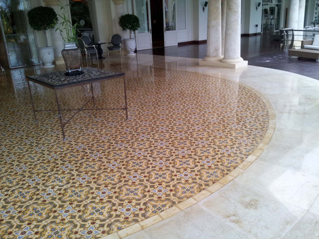 Sosua Cement Tile Creates Luxury Lounge for Hotel Property