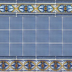 Spanish Valencia Tile with Brushed Navy