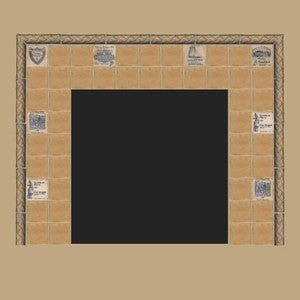 Wine Label Tiles for the Fireplace Hearth