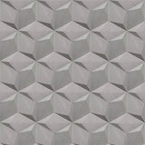 Acclivity 3D Pinwheel Gris 8" Hexagon Relief Cement Tile Rug