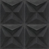 Acclivity 3D Star Black 10"x10" Relief Cement Tile Quarter Design