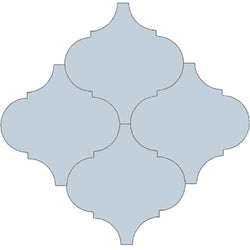 Mission Arabesque Malaga Blue Clair 8"x8" Cement Tile Grouping