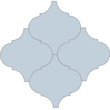 Mission Arabesque Malaga Blue Clair 8"x8" Cement Tile Grouping