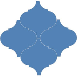 Arabesque Malaga Blue Fonce 8" Cement Tile Grouping
