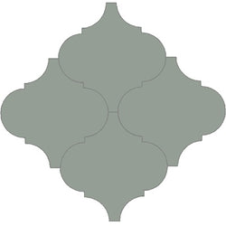 Mission Arabesque Malaga Sage 8"x8" Cement Tile grouping