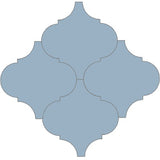Mission Arabesque Malaga Sky Blue 8"x8" Cement Tile Grouping