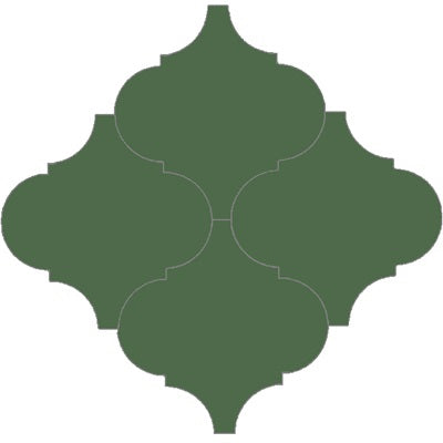 Mission Arabesque Malaga Verde Canada 8"x8" Cement Tile Grouping