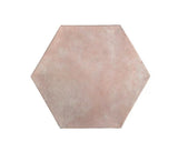 Arabesque 8" Inch Hexagon - Rosa Whitewash