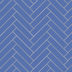 Avente Mission Azul Rey 2"x8" Cement Tile Herringbone Rug